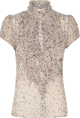Saint tropez liljasz crinkle ss shirt dames blouse