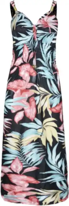 Dames lange zomerjurk / strandjurk 802 one size s-xl zwart/rood/roze/groen