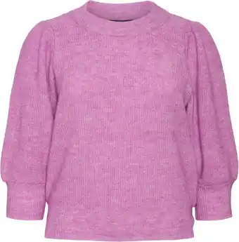 Bol.com Vero moda vmvigga 3/4 rib pullover ga boo re curve dames trui aanbieding