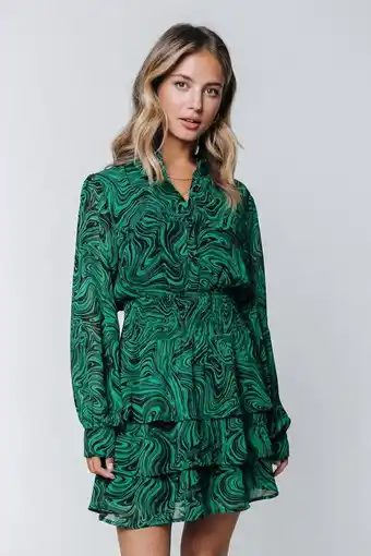 Bol.com Colourful rebel sacha liquid paint mini shirt dress aanbieding