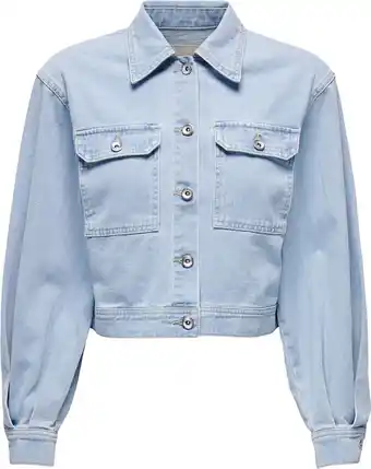 Only jas onlbrett ls shoulder dnm jacket bj 15276641 light blue denim dames maat - m