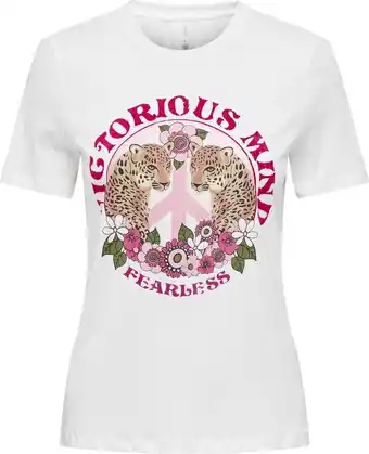 Only t-shirt onllenni reg s/s wild top box jrs 15290640 dames