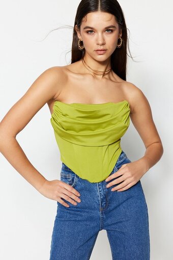 Trendyol vrouwen standaard mouw bijsnijden bustier