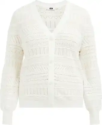 We fashion dames vest met opengewerkt dessin - curve
