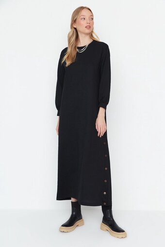 Trendyol vrouwen off-shoulder ronde hals a-lijn jurk