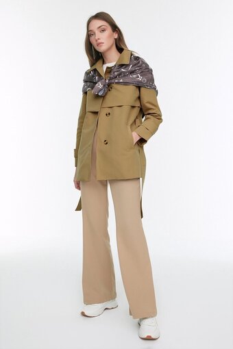 Trendyol vrouwen standaard mouw double-breasted trenchcoat