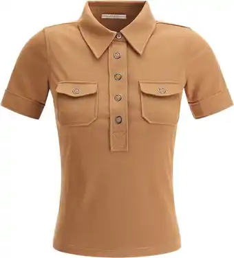 Guess ss elodie top dames poloshirt - bruin