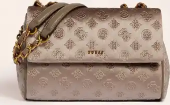 Bol.com Guess inia convertible xbody flap schoudertassen dames - taupe - maat onesize aanbieding
