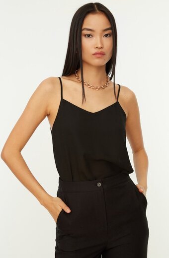 Trendyol vrouwen dun geschorst bodycon blouse
