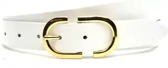 Bol.com Take-it 3 cm zwarte dames riem gouden gesp - maat 85 - totale lengte riem 100 cm aanbieding