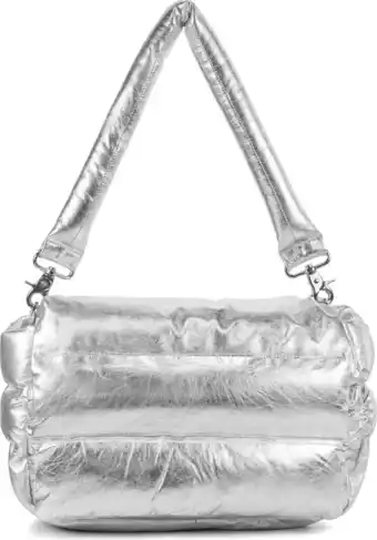 Bol.com Depeche schoudertas / tas dames - leer - 15588 - zilver aanbieding
