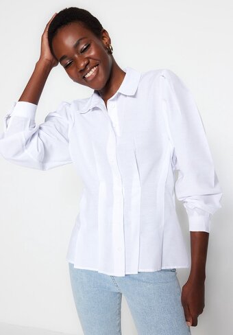 Bol.com Trendyol vrouwen standaard mouw basis shirt aanbieding