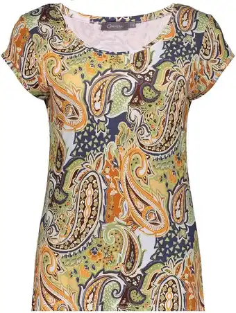 Geisha t-shirt t shirt allover print 32026 60 kate green/orange dames maat - m