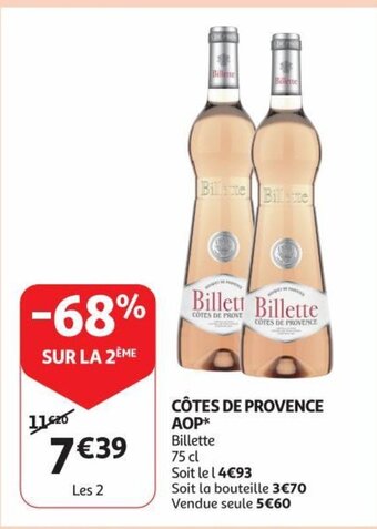 Auchan CÔTES DE PROVENCE AOP* 75 cl aanbieding