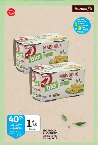 MAÏS DOUX Auchan Bio