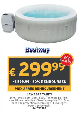 Trafic LAY-Z SPA TAHITI 180 x 66 cm aanbieding