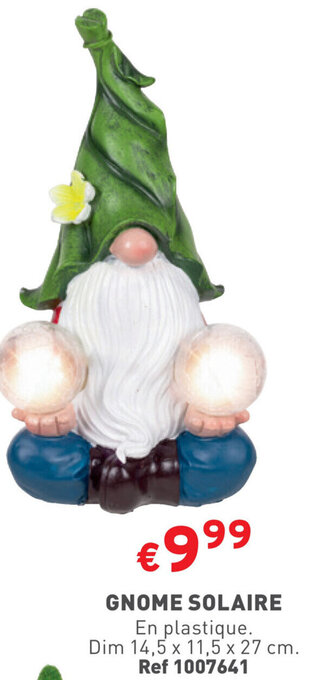 GNOME SOLAIRE Dim 14,5 x 11,5 x 27 cm.