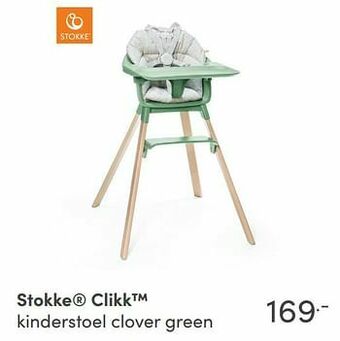 Stokke clikk kinderstoel clover green