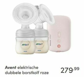 Baby & Tiener Avent elektrische dubbele borstkolf roze aanbieding