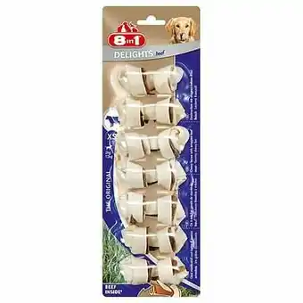 Zooplus 3x84g Delights Kauwbot Beef XS, (21 stuks) 8in1 Hondensnacks aanbieding