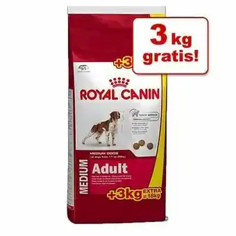 Zooplus 15 + 3kg gratis Medium Adult Royal Canin Hondenvoer aanbieding