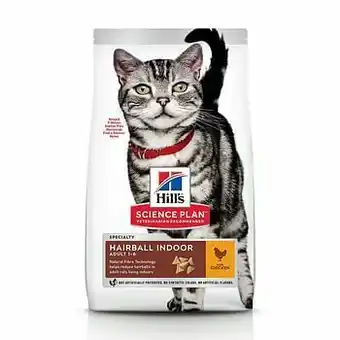 Zooplus 10kg Adult Hairball & Indoor Kip Hill’s Science Plan Kattenvoer aanbieding