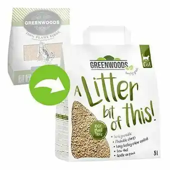 8L/3,4kg Plant Fibre Greenwoods Kattenbakvulling Klompvormend
