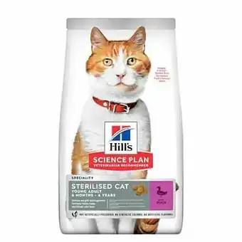 Zooplus 300g Young Adult Sterilised met Eend Hill’s Science Plan Kattenvoer aanbieding