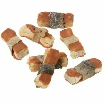Zooplus Lukullus fijne kauwbotten zalm - 12 x 5 cm aanbieding
