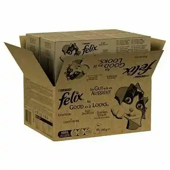 Zooplus 80x100g Elke Dag Feest Tonijn, zalm, kabeljauw, koolvis Felix Kattenvoer aanbieding