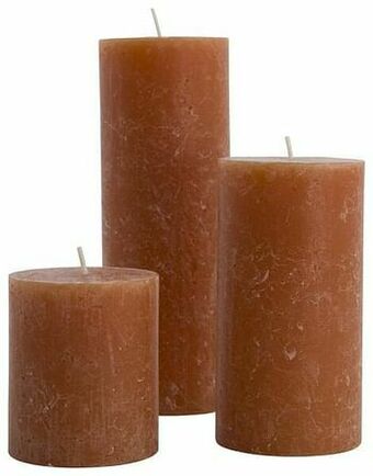 HEMA HEMA Rustieke Kaarsen Terra (terra) aanbieding