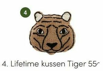 Baby & Tiener Lifetime kussen tiger aanbieding