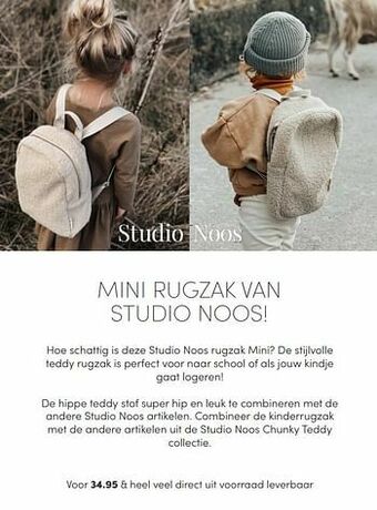 Baby & Tiener Mini rugzak van studio noos aanbieding