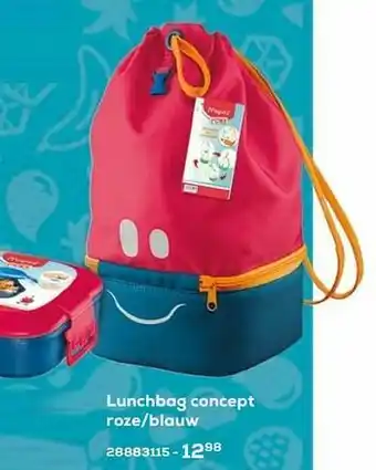Lunchbag concept roze-blauw