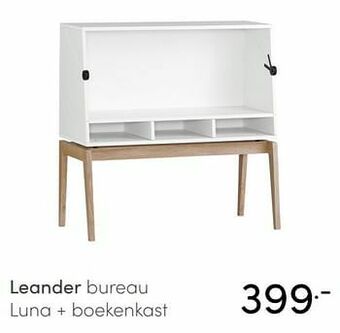 Baby & Tiener Leander bureau luna + boekenkast aanbieding