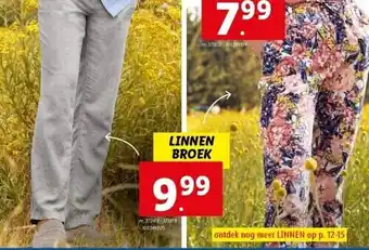 Lidl Linnen broek aanbieding