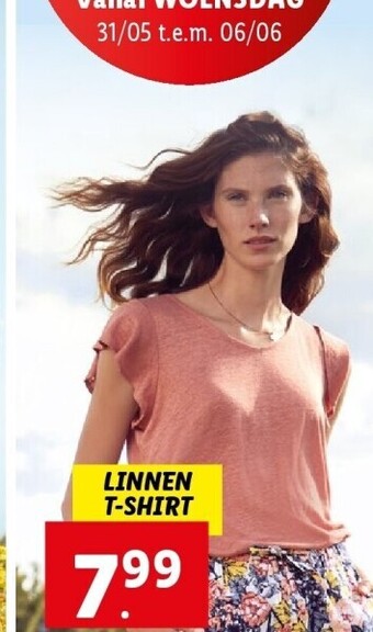 Lidl Linnen t-shirt aanbieding