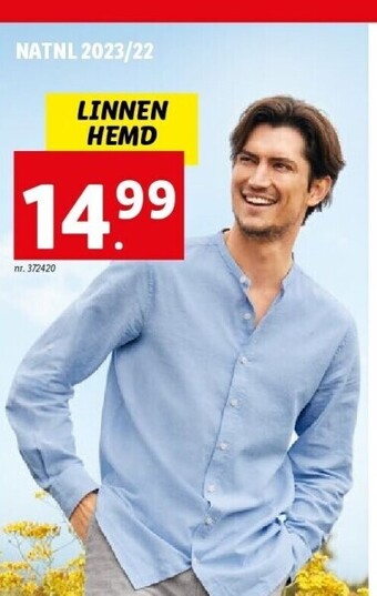 Lidl Linnen hemd aanbieding