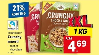 Lidl Crunchy muesli aanbieding