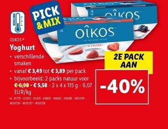 Lidl Yoghurt aanbieding