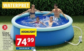 Lidl Zwembad quick-up aanbieding