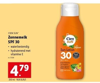 Lidl Zonnemelk spf 30 aanbieding