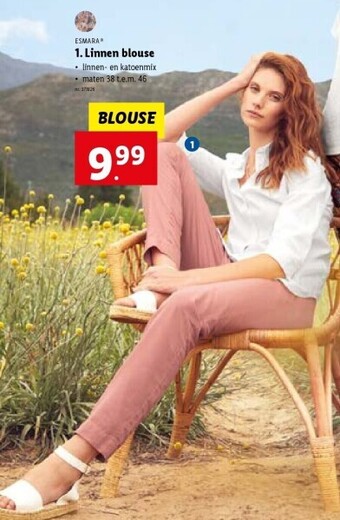 Lidl Linnen blouse aanbieding