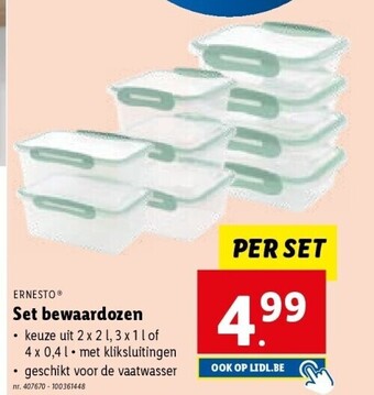 Lidl Set bewaardozen aanbieding