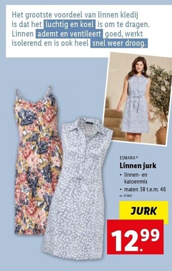 Lidl Linnen jurk aanbieding