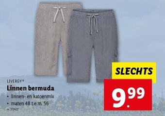 Lidl Linnen bermuda aanbieding