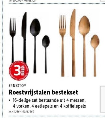 Lidl Roestvrijstalen bestekset aanbieding