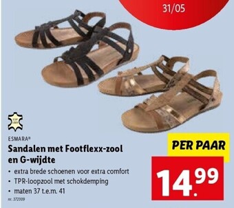 Lidl Sandalen met footflexx-zool en g-wijdte aanbieding