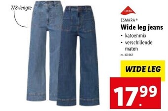 Lidl Wide leg jeans aanbieding
