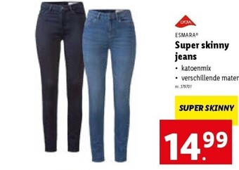 Lidl Super skinny jeans aanbieding